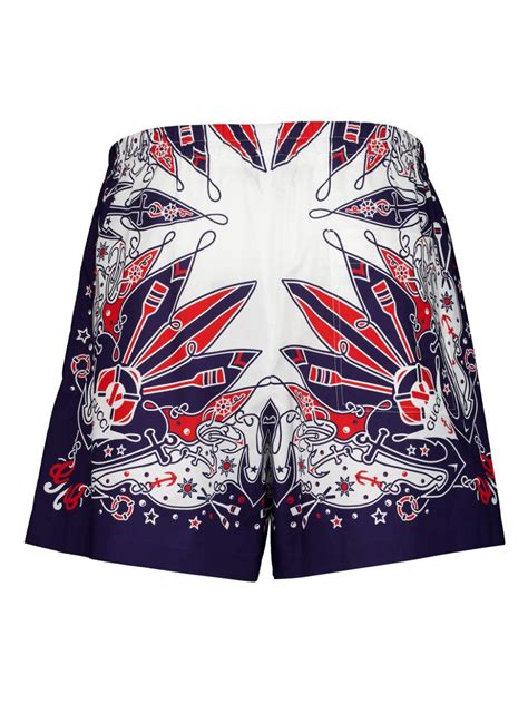 gucci mens blue bandana trompe|Gucci Bandana Print Cotton Shorts .